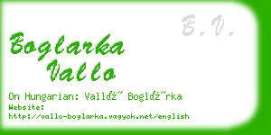 boglarka vallo business card